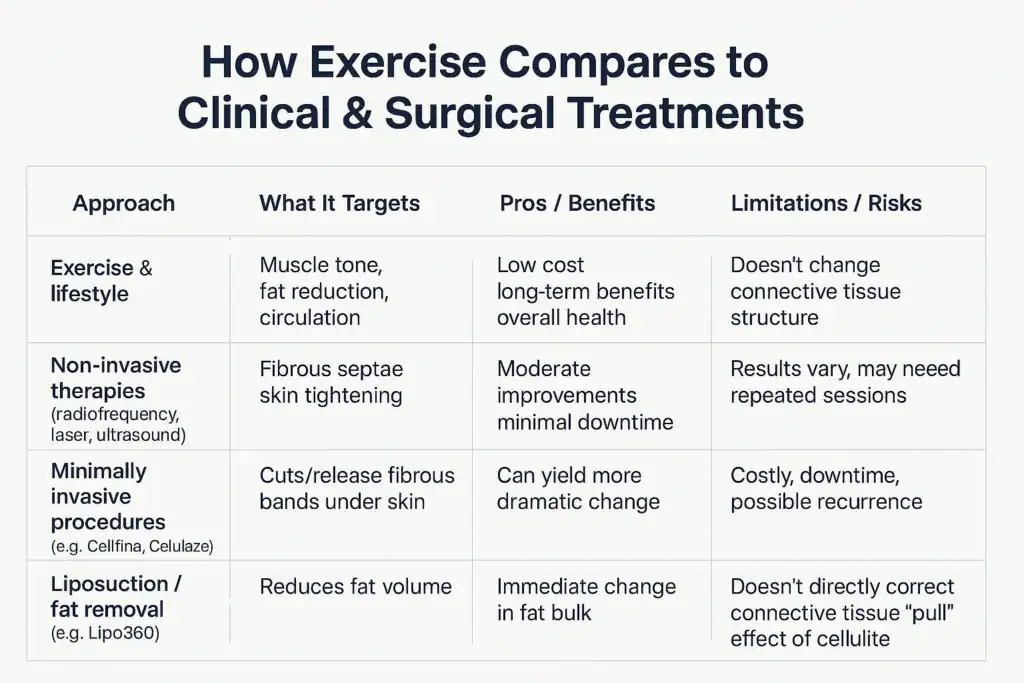 Sculpting Your Bum: Can Toning Exercises Really Reduce Cellulite? 2 How exercise compares to treatments from Lipo 360 Calne