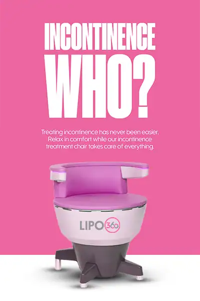LIPO360 EMS Chair Can Help with Urinary Incontinence 2 Image of a urinary incontinence treatment seat Calne